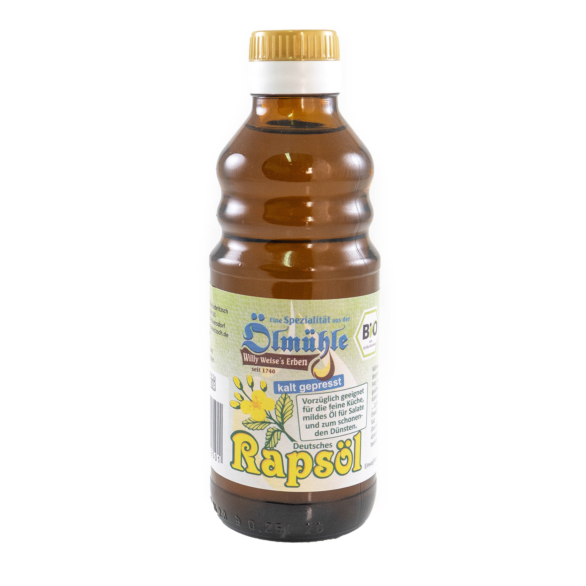 Bio Rapsöl kalt gepresst (250 ml Glasflasche ) (DE-ÖKO-021)
